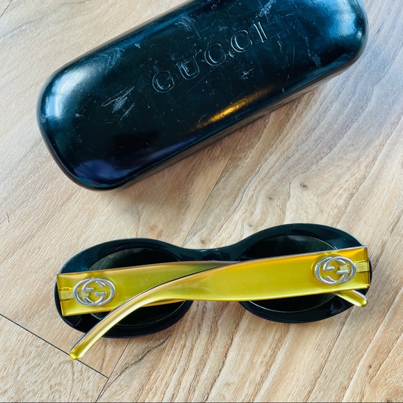 GUCCI Clout Goggle Yellow Sunglasses - Picture 4 of 7